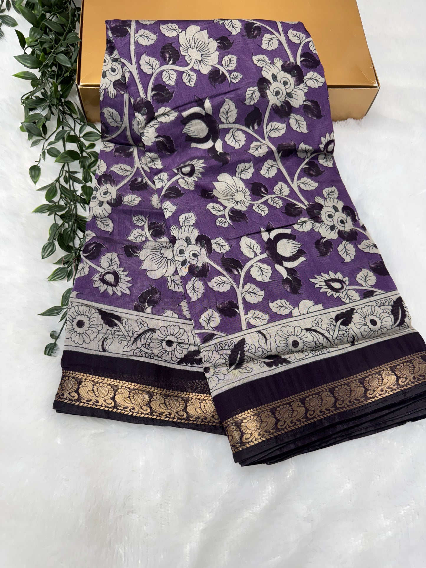 Chanderi Kalmakari Saree-SR1003A