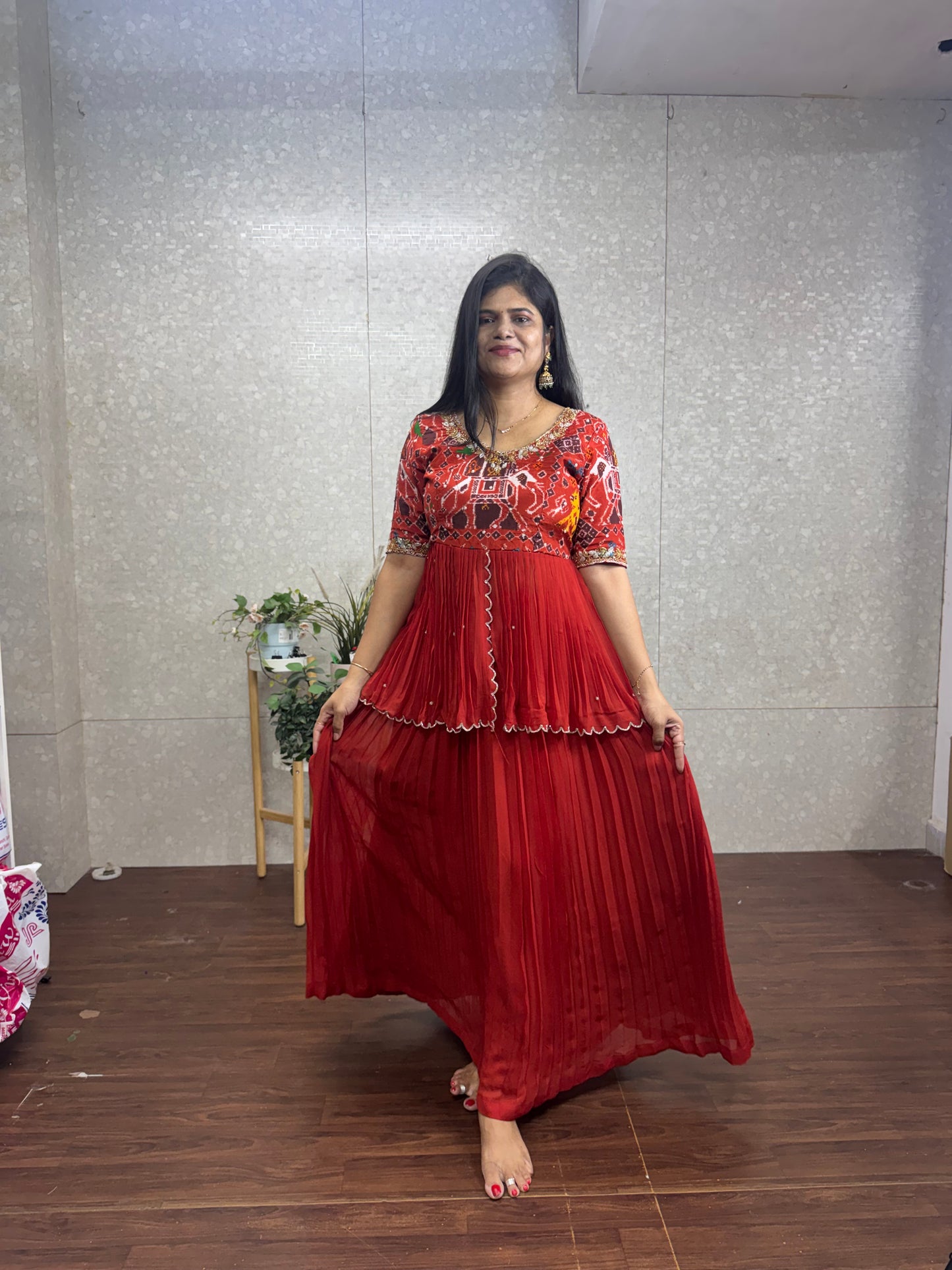Patola peplum top lehanga-SRPL1