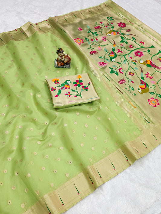 Kora Paithani saree-SRP401E