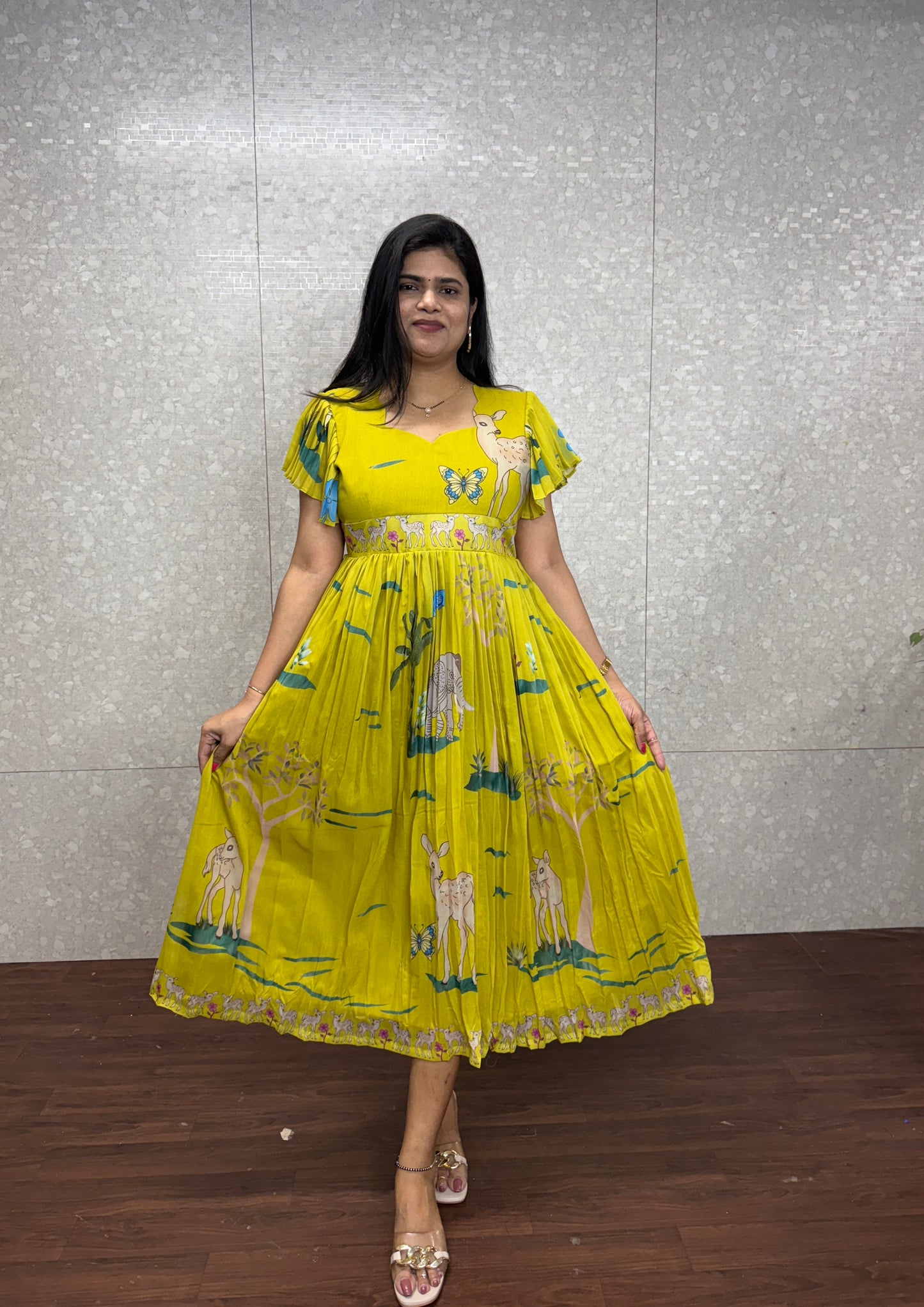 Chanderi Frocks-SRF1002A