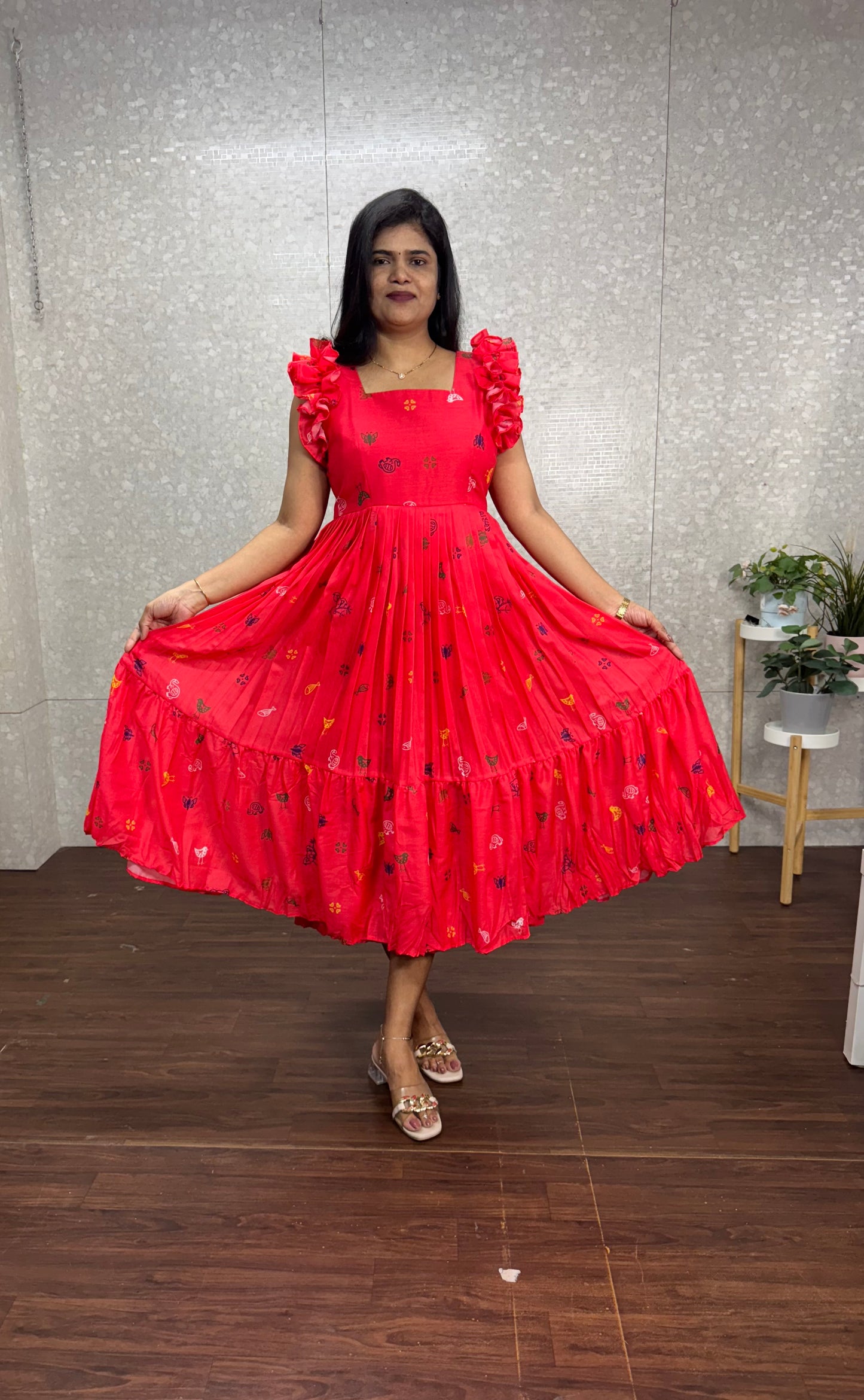 Chanderi frock -SRF1017D