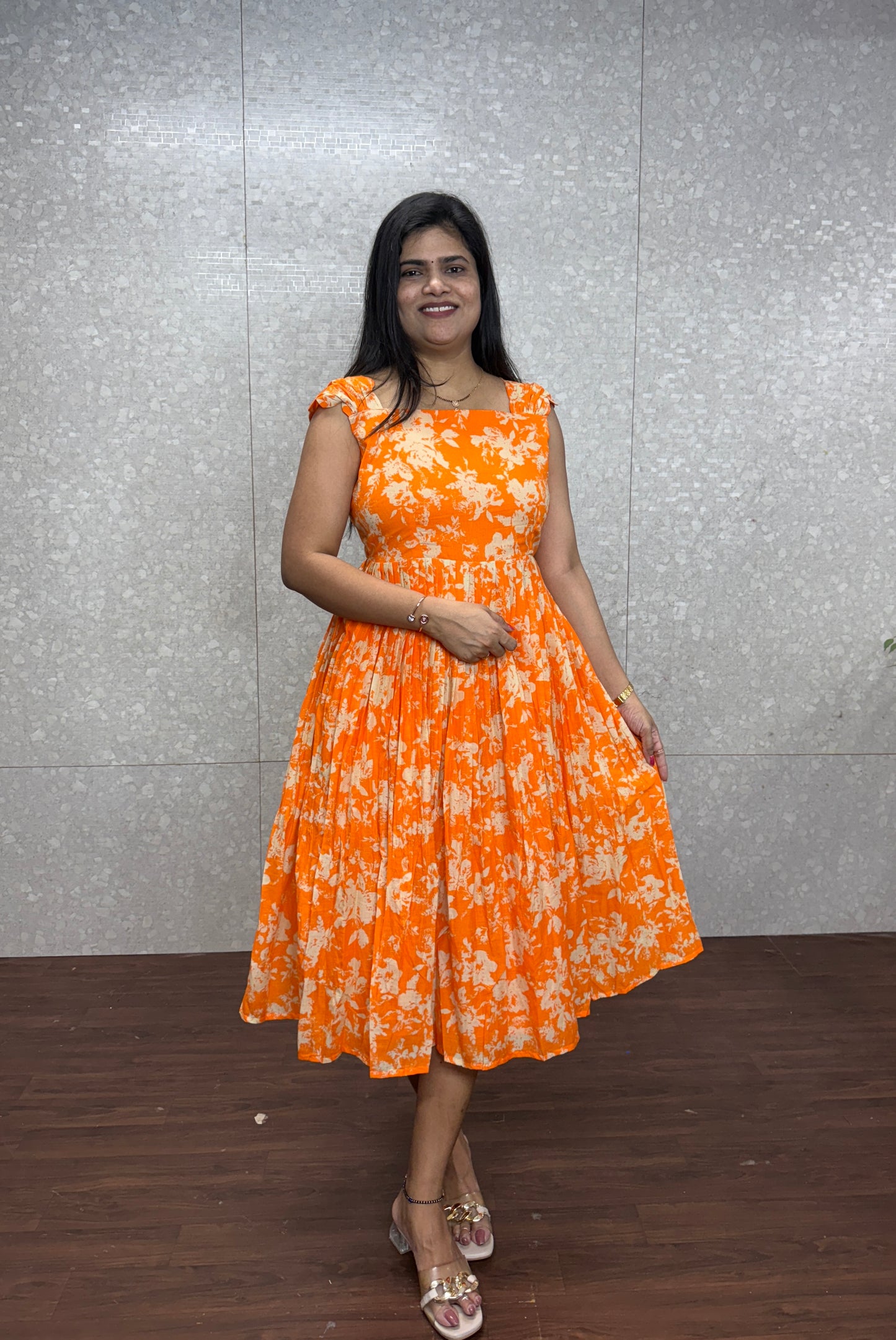 Pure mulcotton frock-SRF1010A
