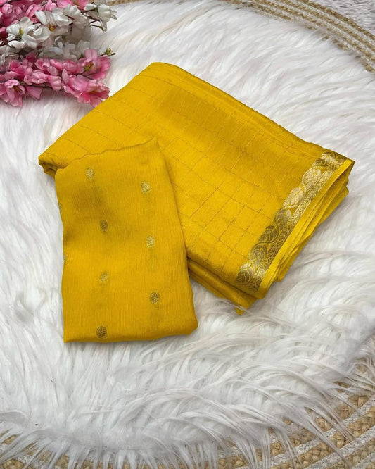 Vintage checks saree-SR1200G