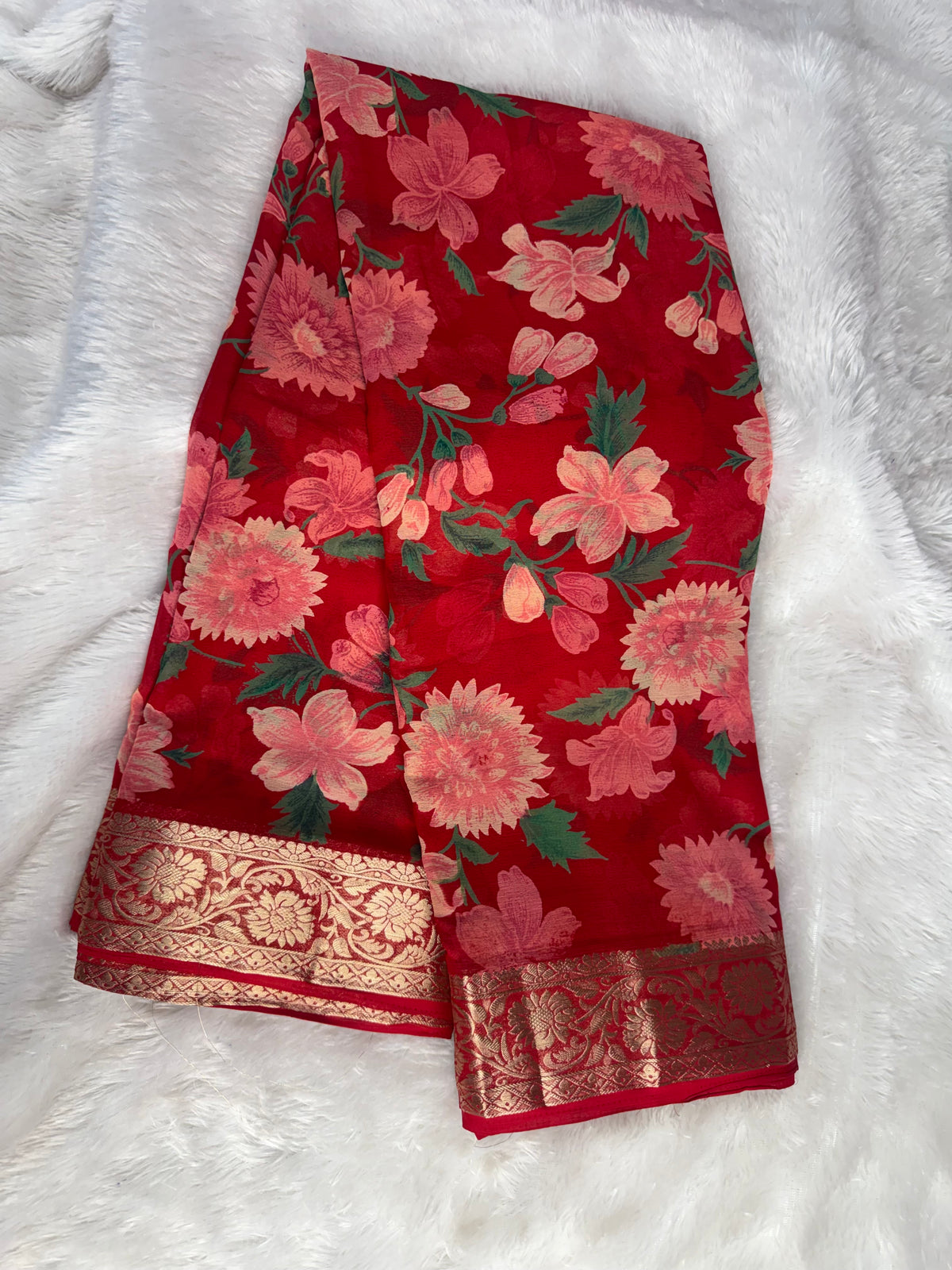 Chiffon floral  saree-SR1345A