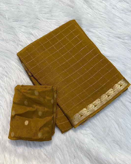 Vintage checks saree-SR1200E