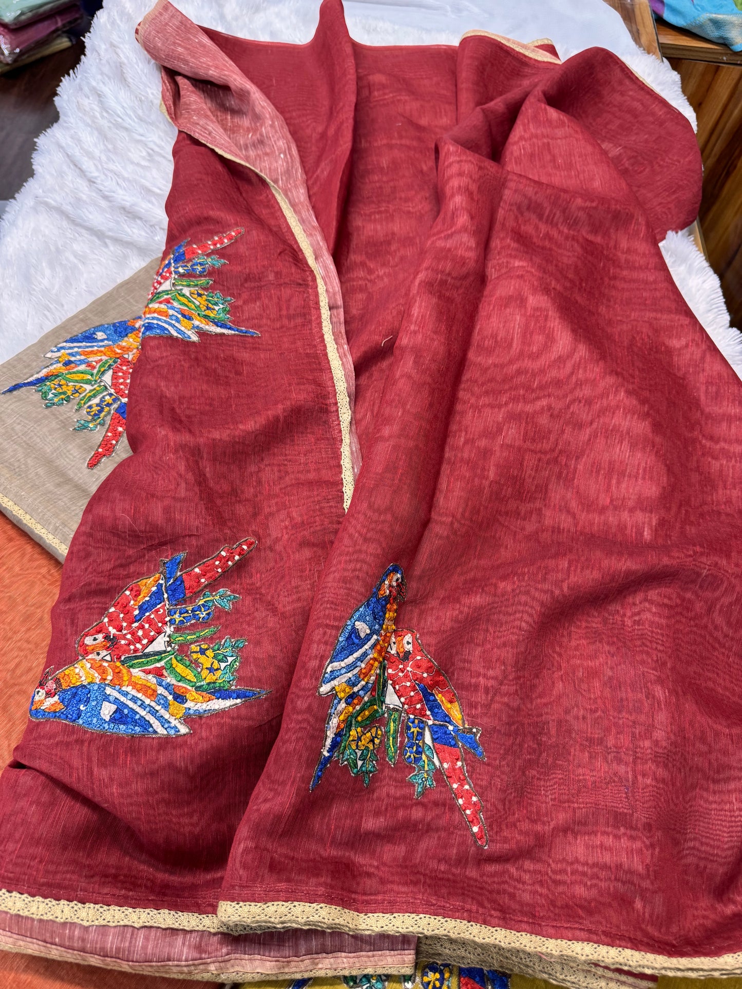 Fancy chanderi saree-SR1280B