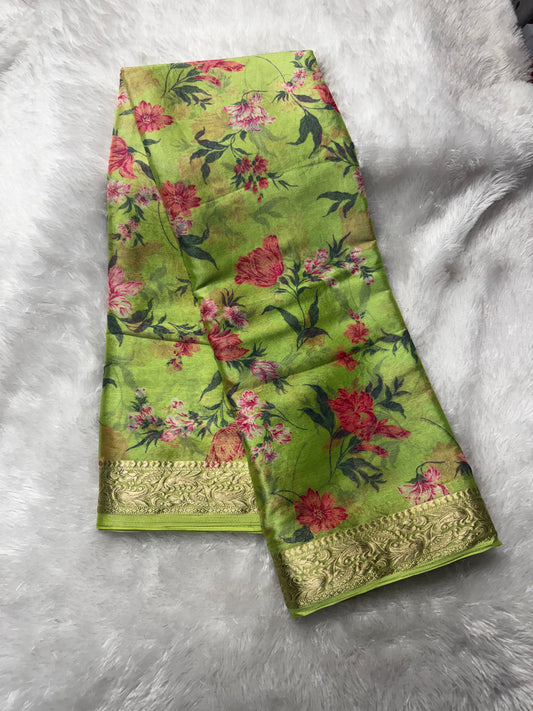 Chinnon floral print saree-SR1236E