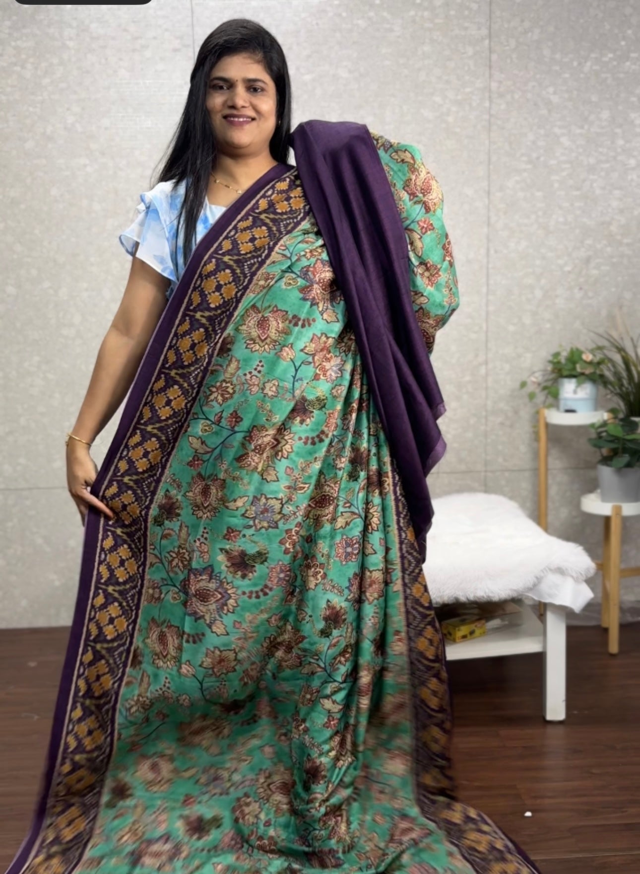 Lavanya silk Kalamkari-SR1047B
