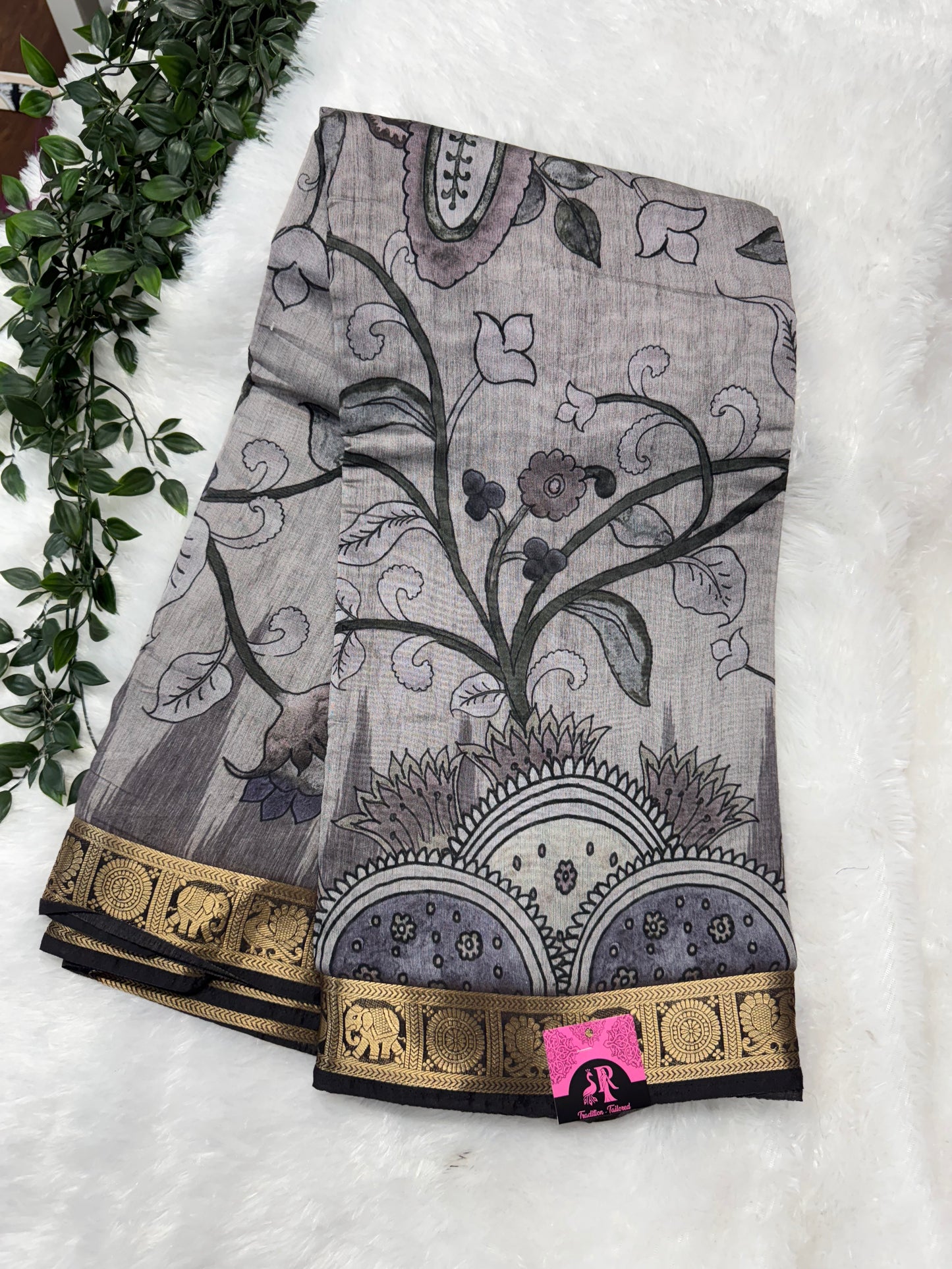 Viscose mushru silk saree-SR1109G