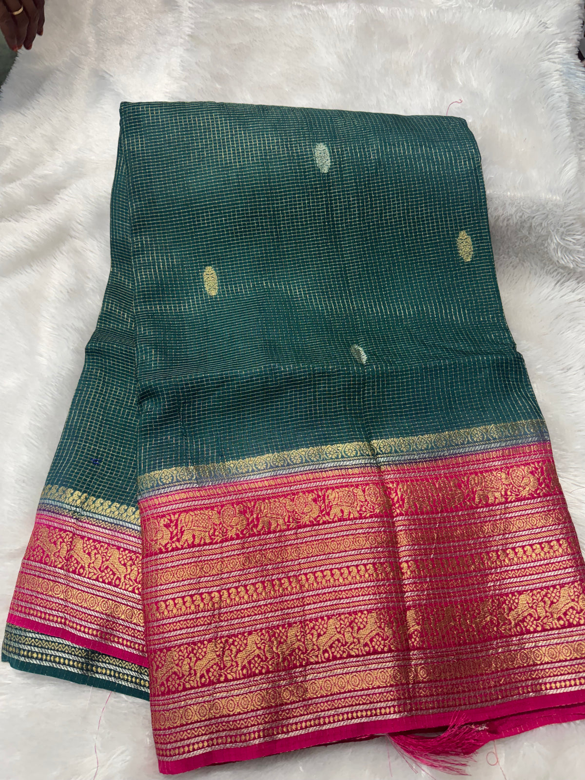 Vintage checks saree-SR1306D