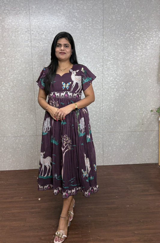 Chanderi Frocks-SRF1002B