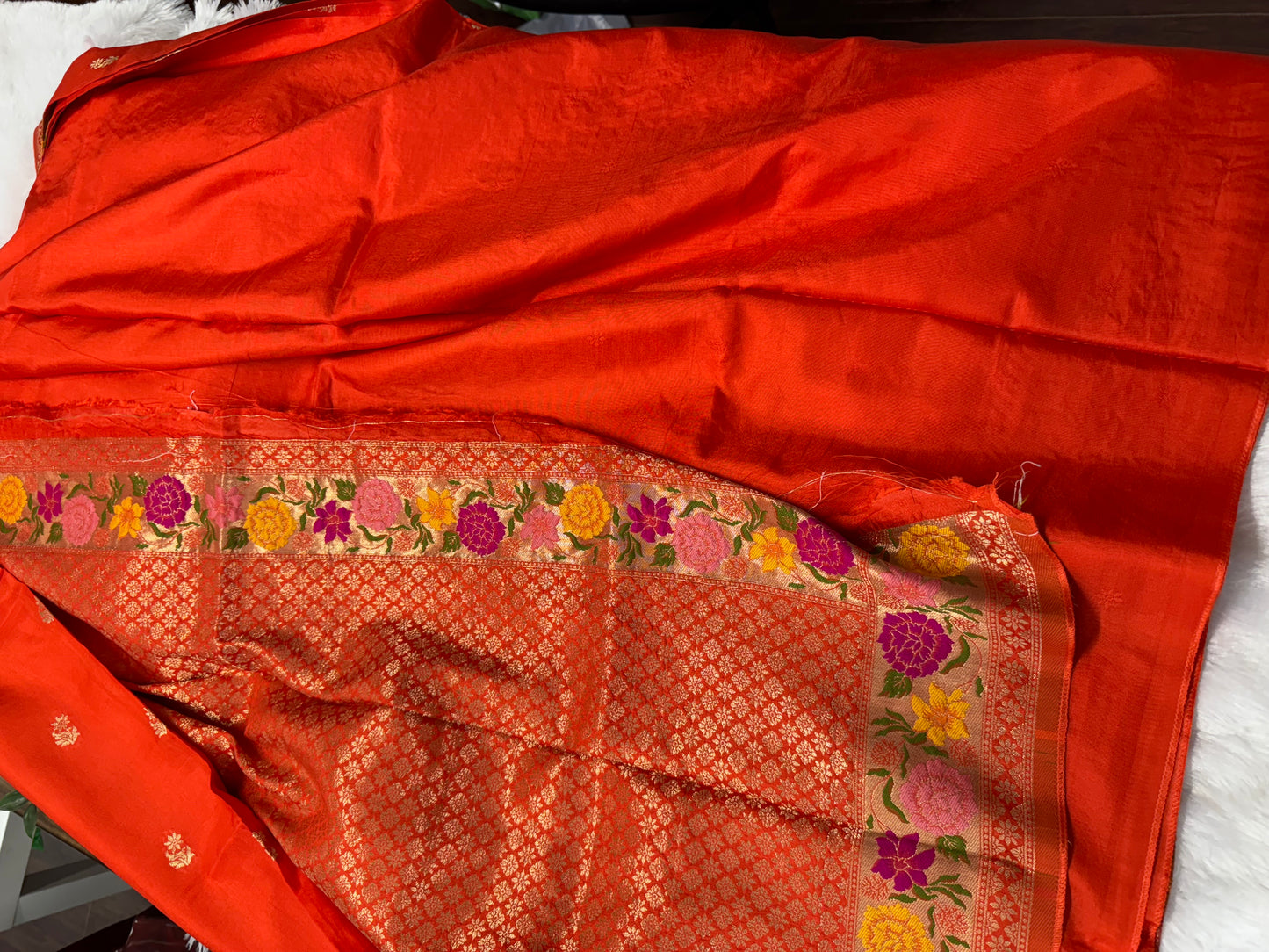 Pure munga silk Meenakari-SR1114A