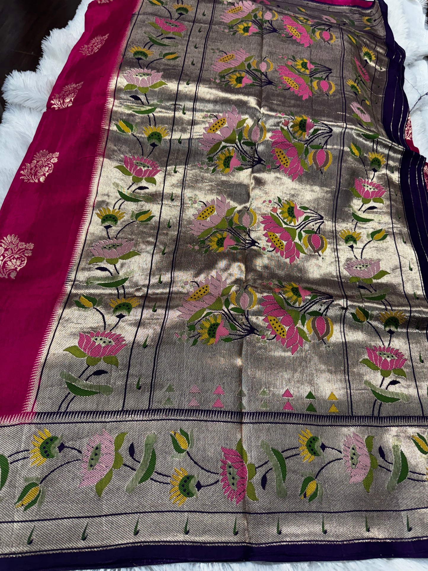 Munga crepe paithani saree-SR1238D