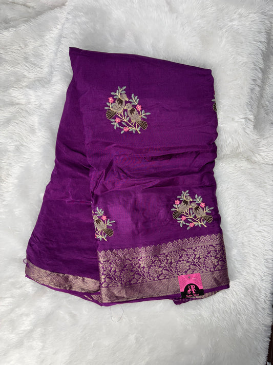 Russian silk saree-SR1129H