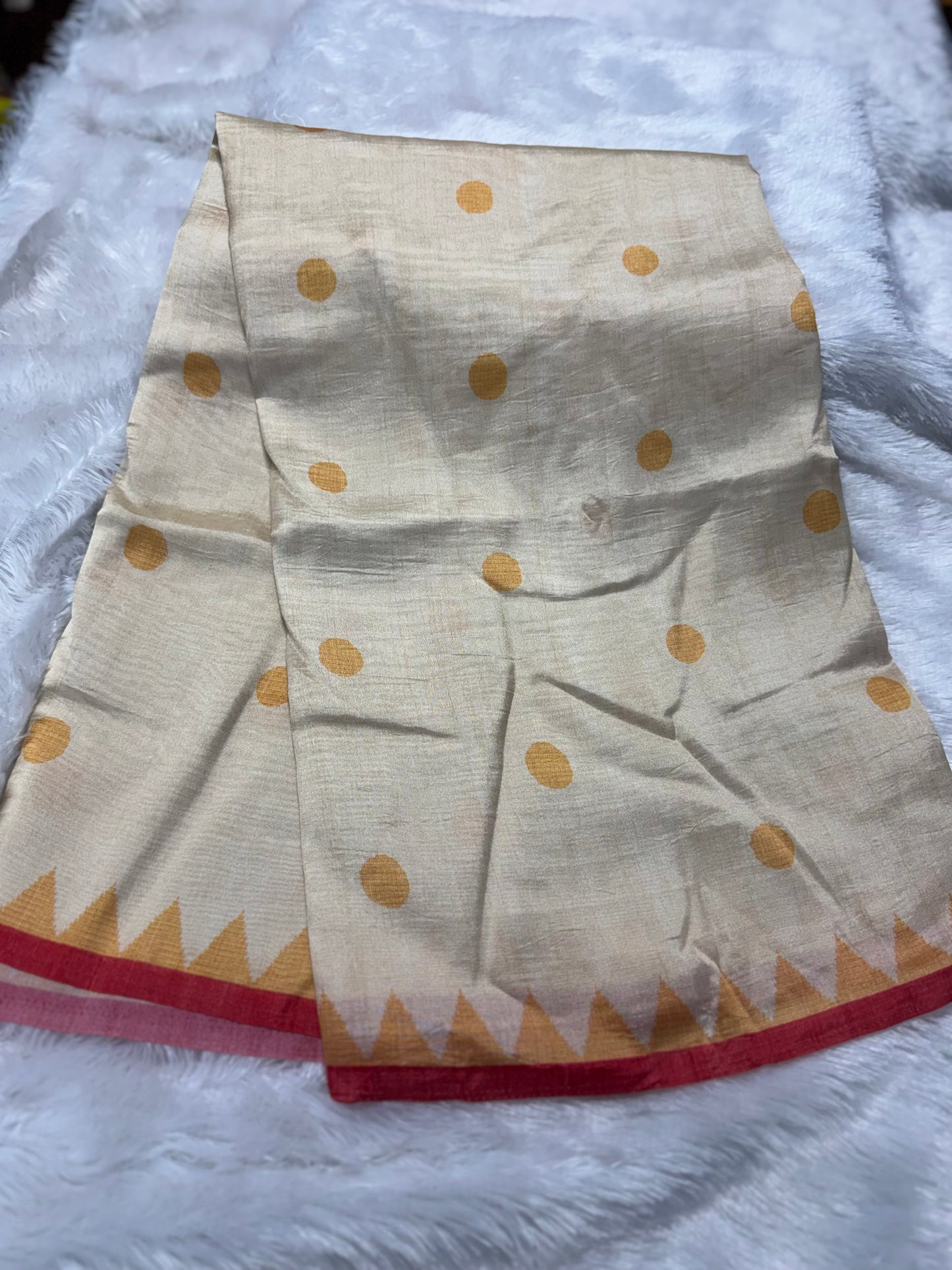 Tassar crepe silk saree-SR1180R