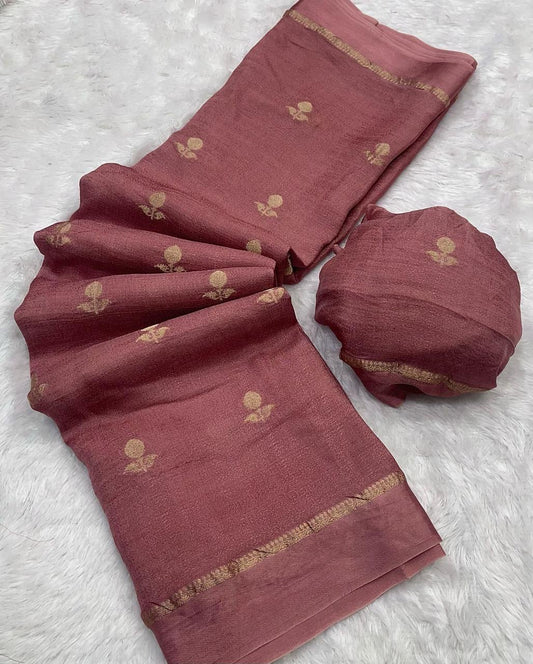 Viscose Khaddi Georget saree-SR1034B