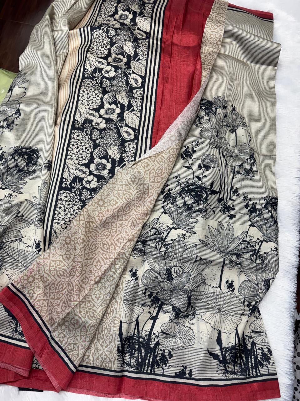 Tassar crepe silk sarees-SRCS001