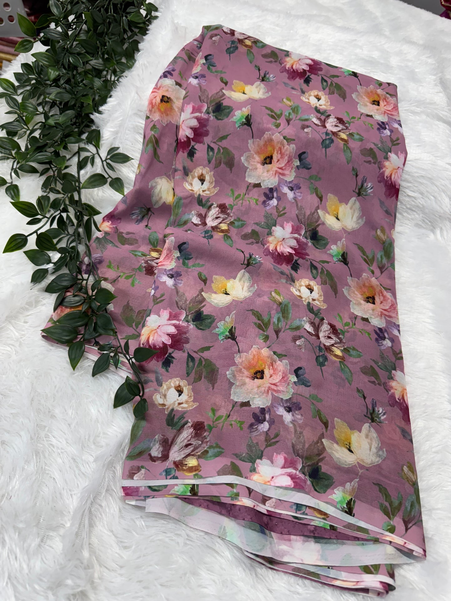Georget floral saree-SR1099A
