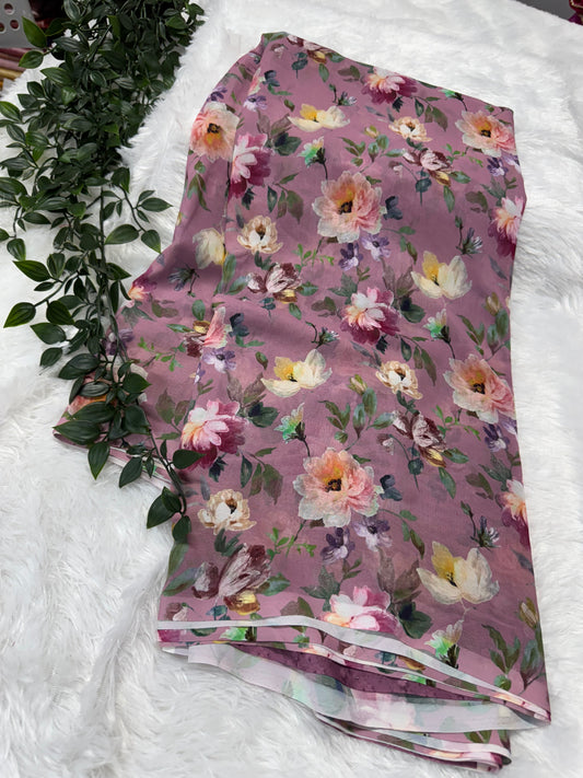 Georget floral saree-SR1099A