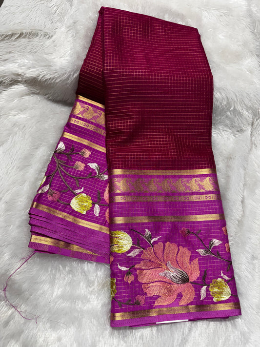 Mysore crepe saree-SR1301B