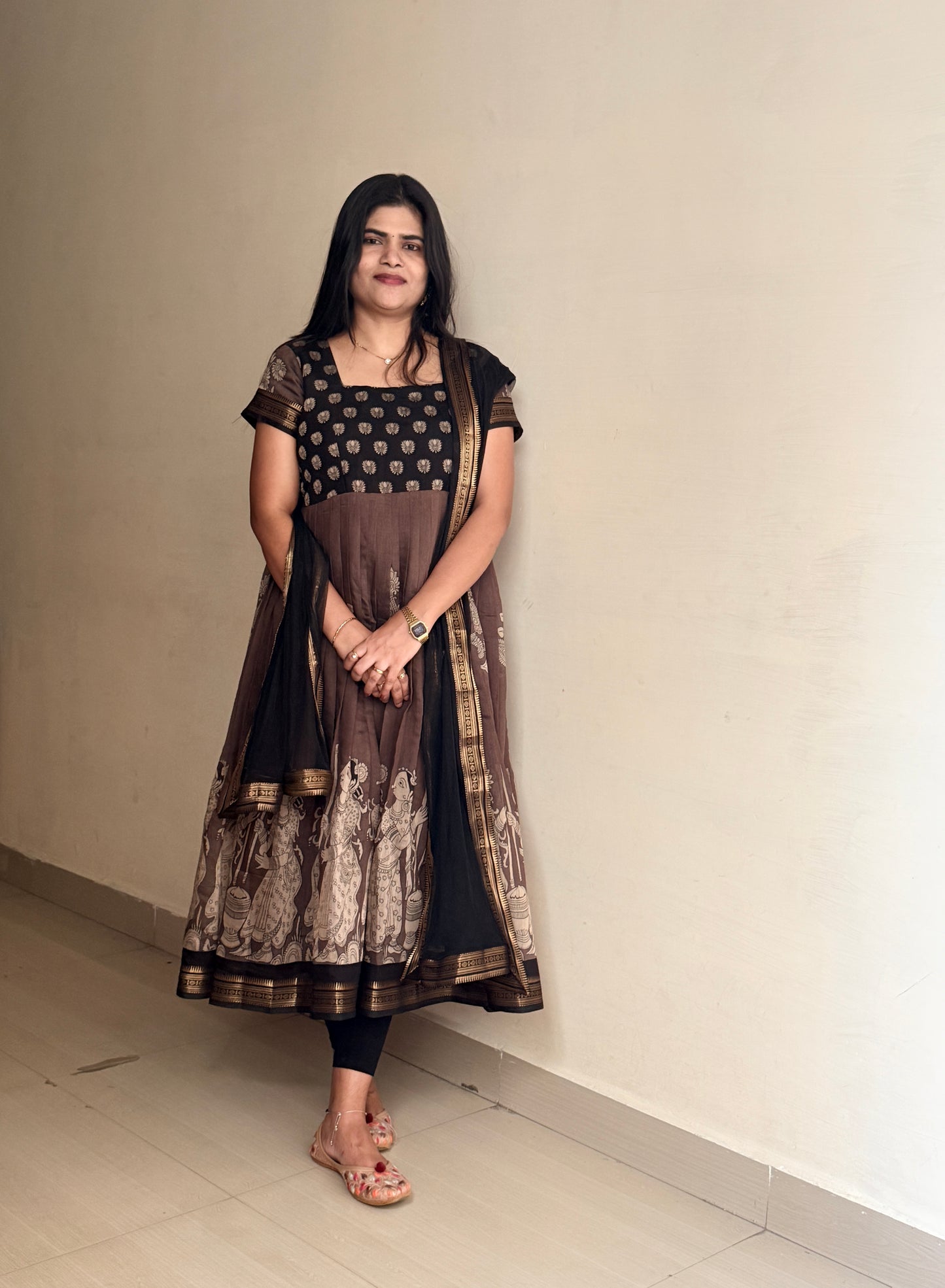 Kalamkari Anarkali -SRA022B
