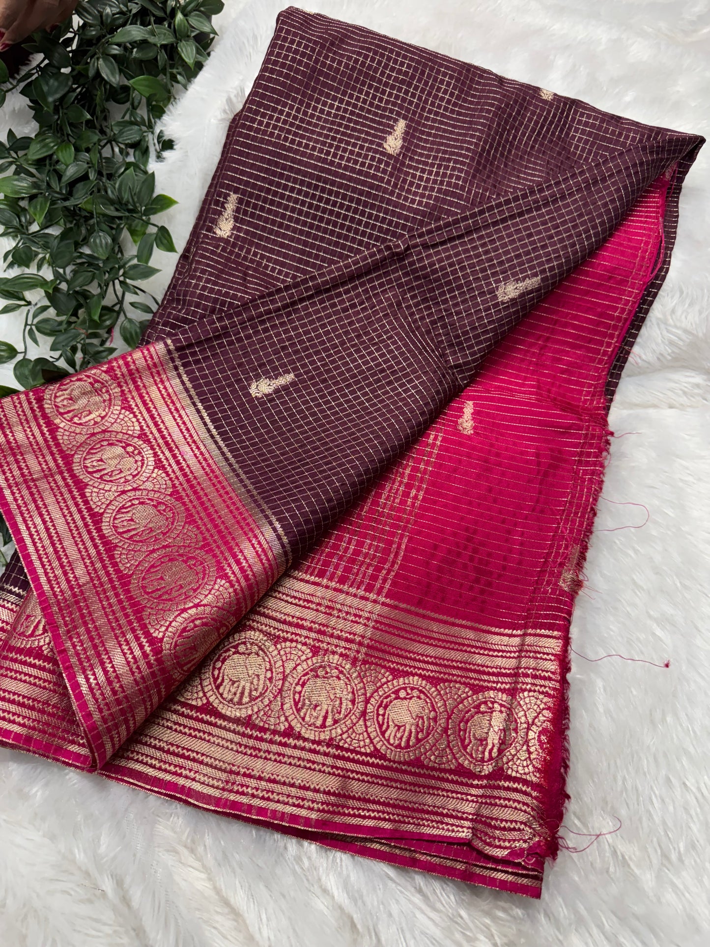 Vintage checks Mysore Georget-SR1174F