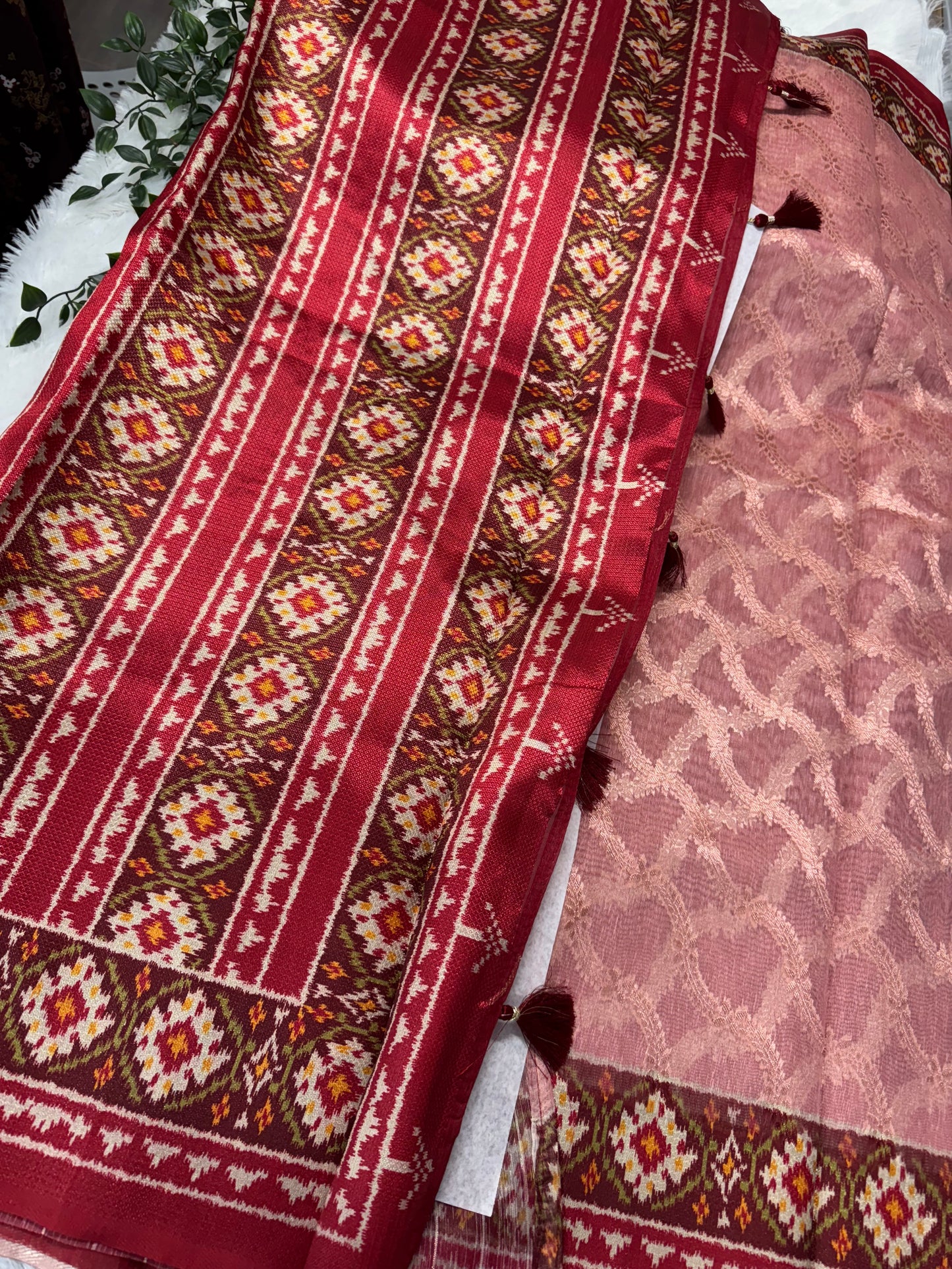 Kora silk Patola saree-SR1172F