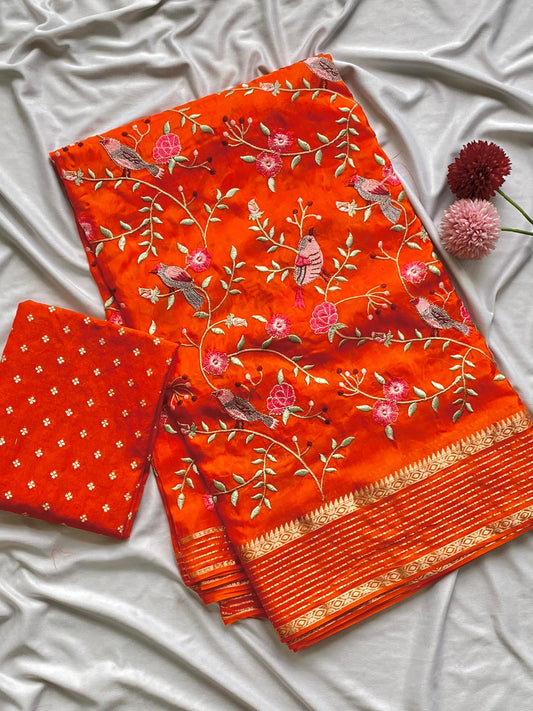 H.O silk saree-SR1063A