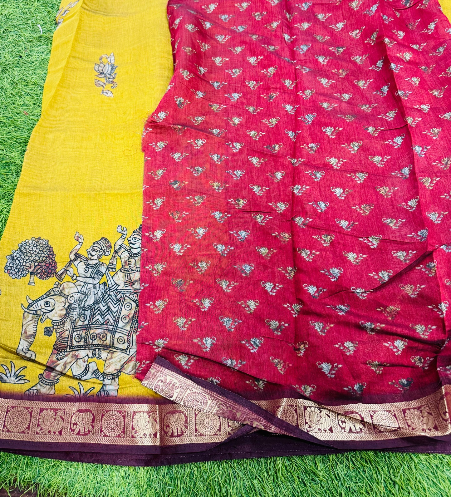 Viscose mushru silk saree-SR1109A