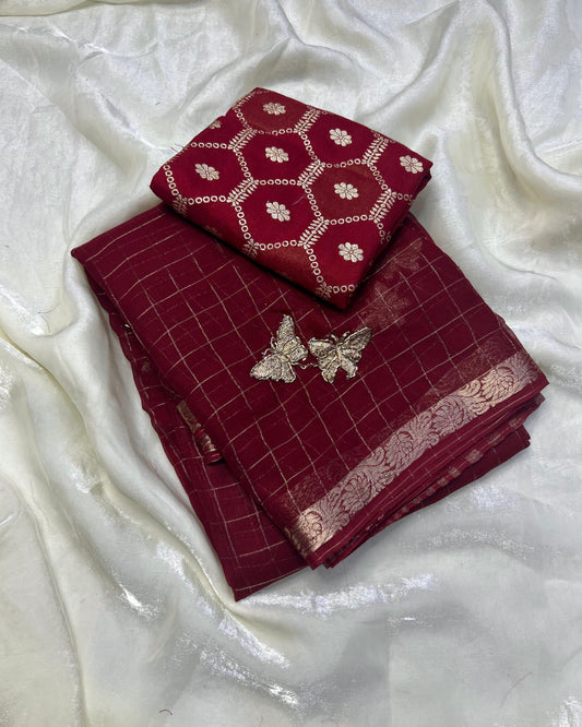Viscose Georget saree-SE1193B