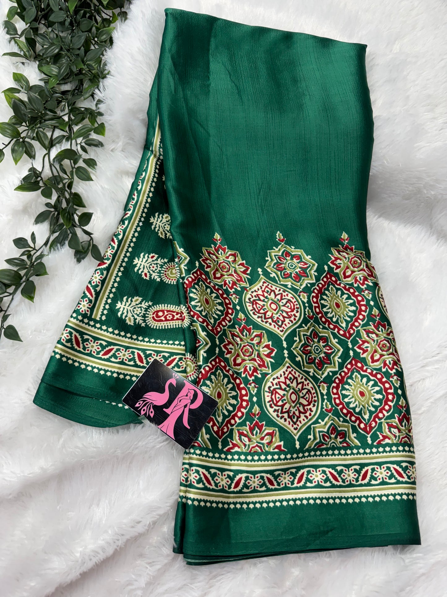 Ajrakh saree-SR1070B
