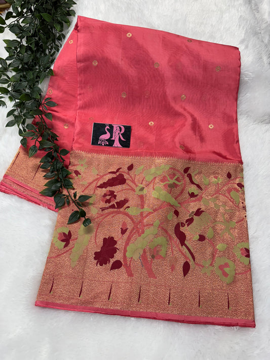 Green Apple silk Paithani-SR1078B