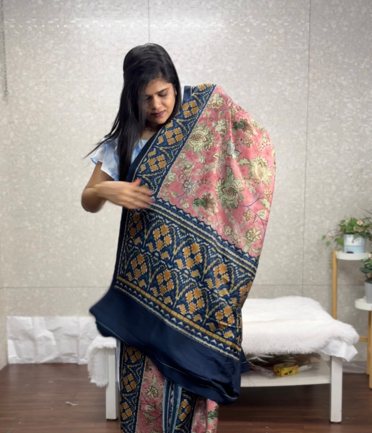 Lavanya silk Kalamkari-SR1047D