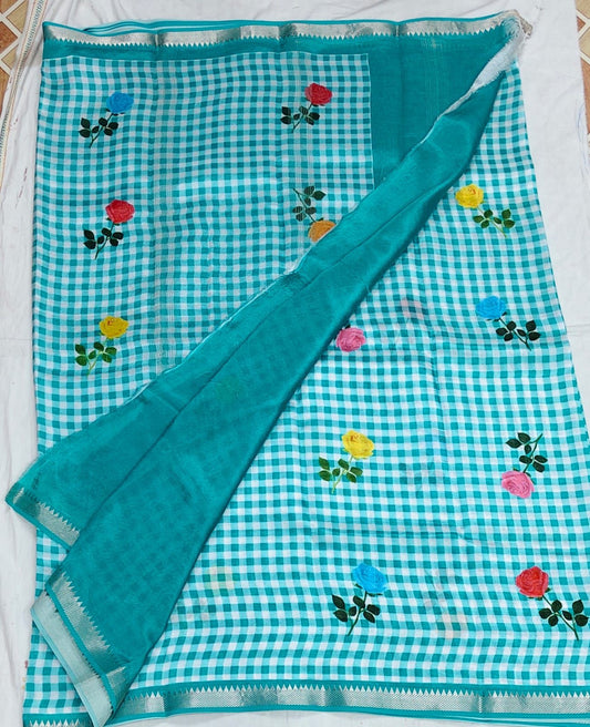 Managalgiri pattu checks saree-SR1206D