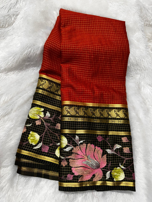 Mysore crepe saree-SR1301G