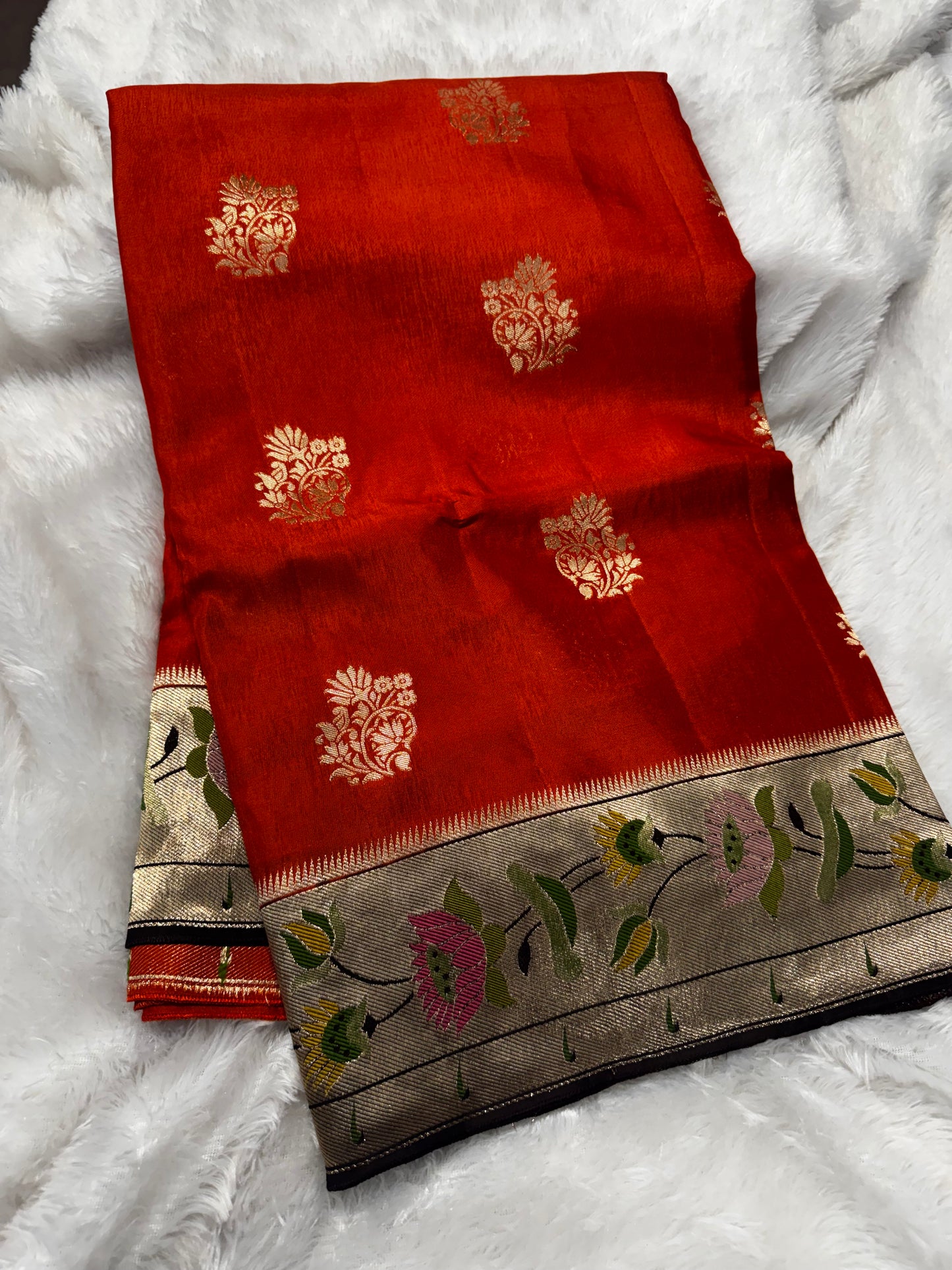 Munga crepe paithani saree-SR1238F