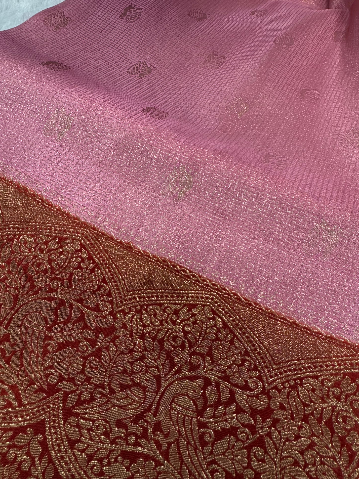 Vintage zari checks-SR1080A