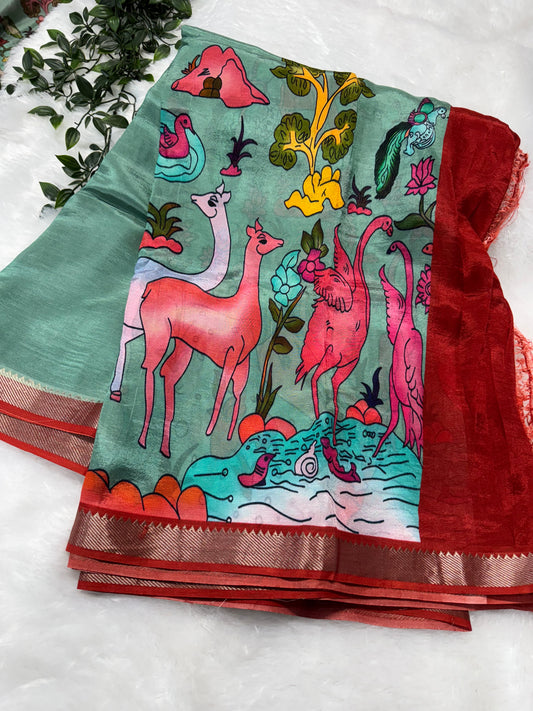 Mangalagiri pattu Kalamkari-SR1102H