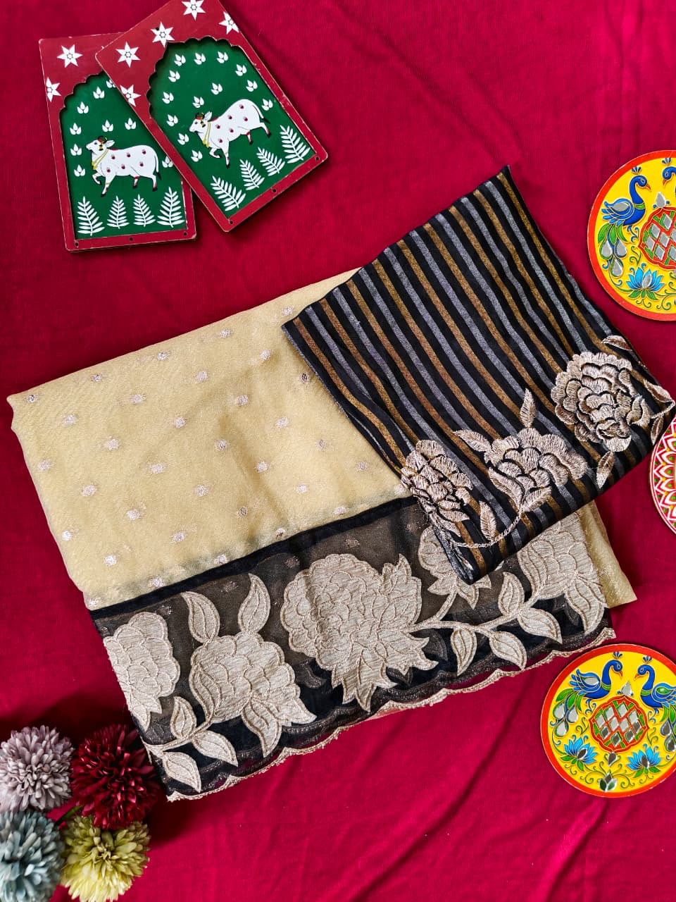 Zari Tissue saree-SR1258