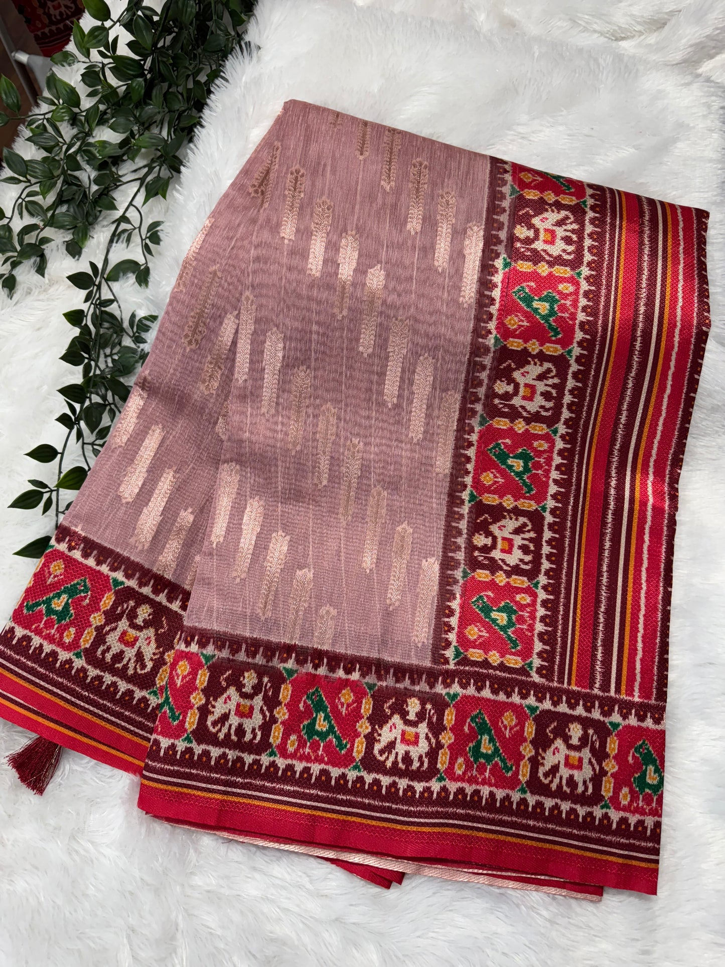 Kora silk  Patola saree-SR1172B