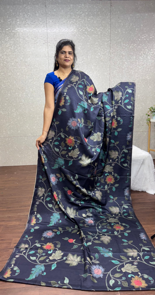 Tassar Kalamkari saree-SR1049