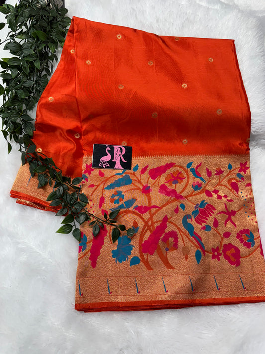 Green Apple silk Paithani-SR1078D