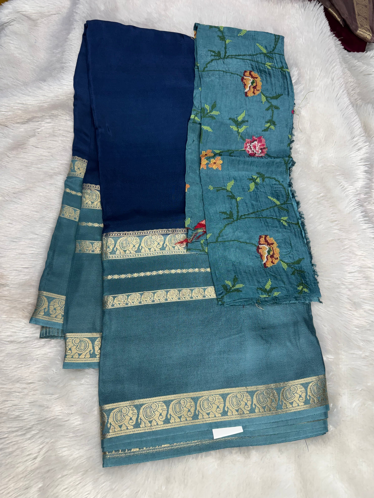 Mysore crepe saree-SR1342D