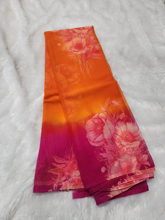 Chiffon digital 2D sarees-SR1235A