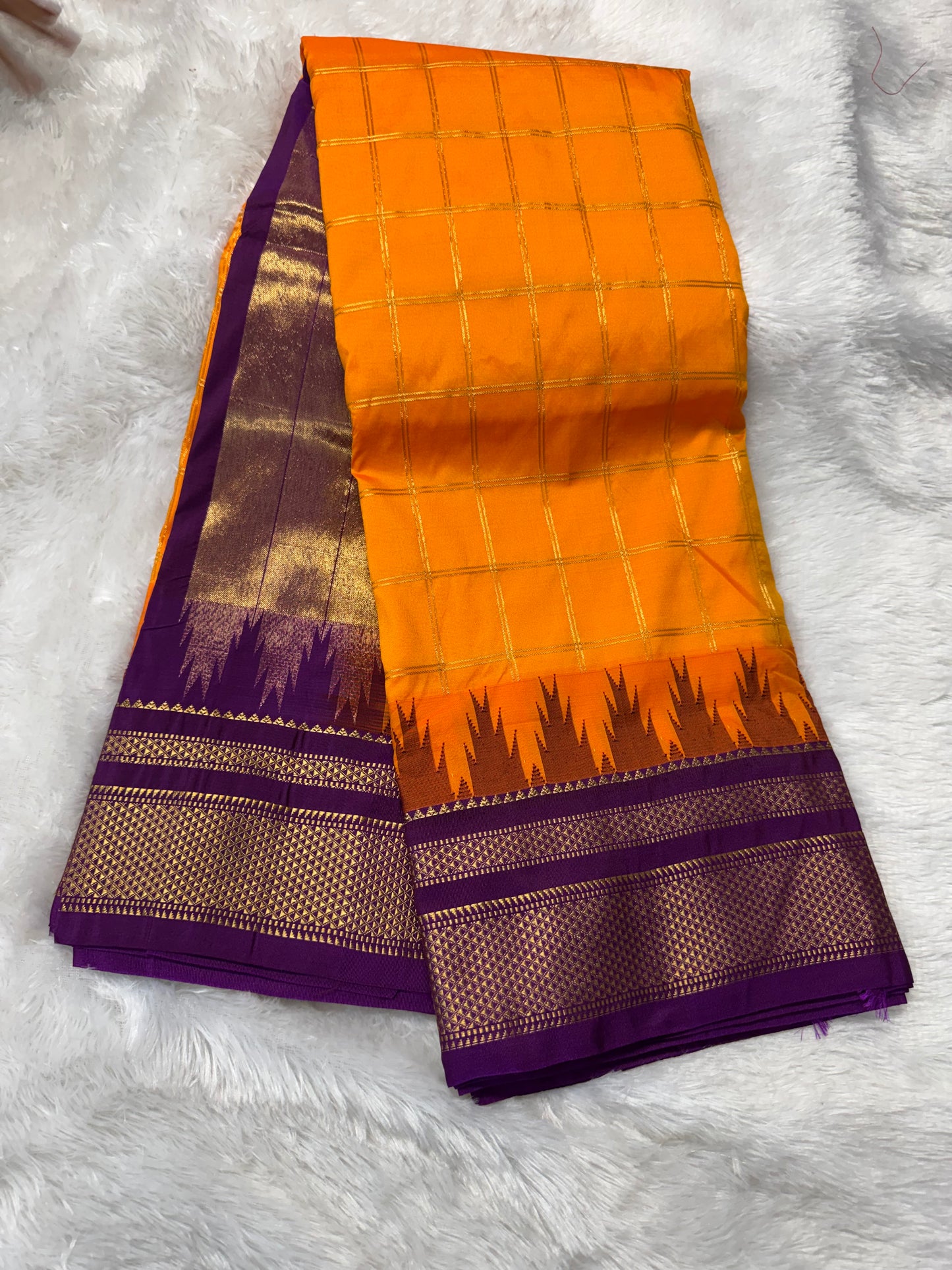 Narayanpet pattu checks saree-SR1248F