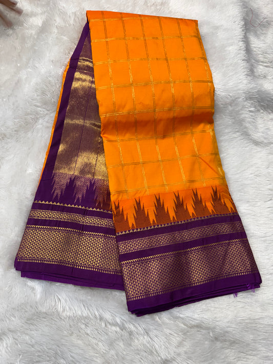 Narayanpet pattu checks saree-SR1248F