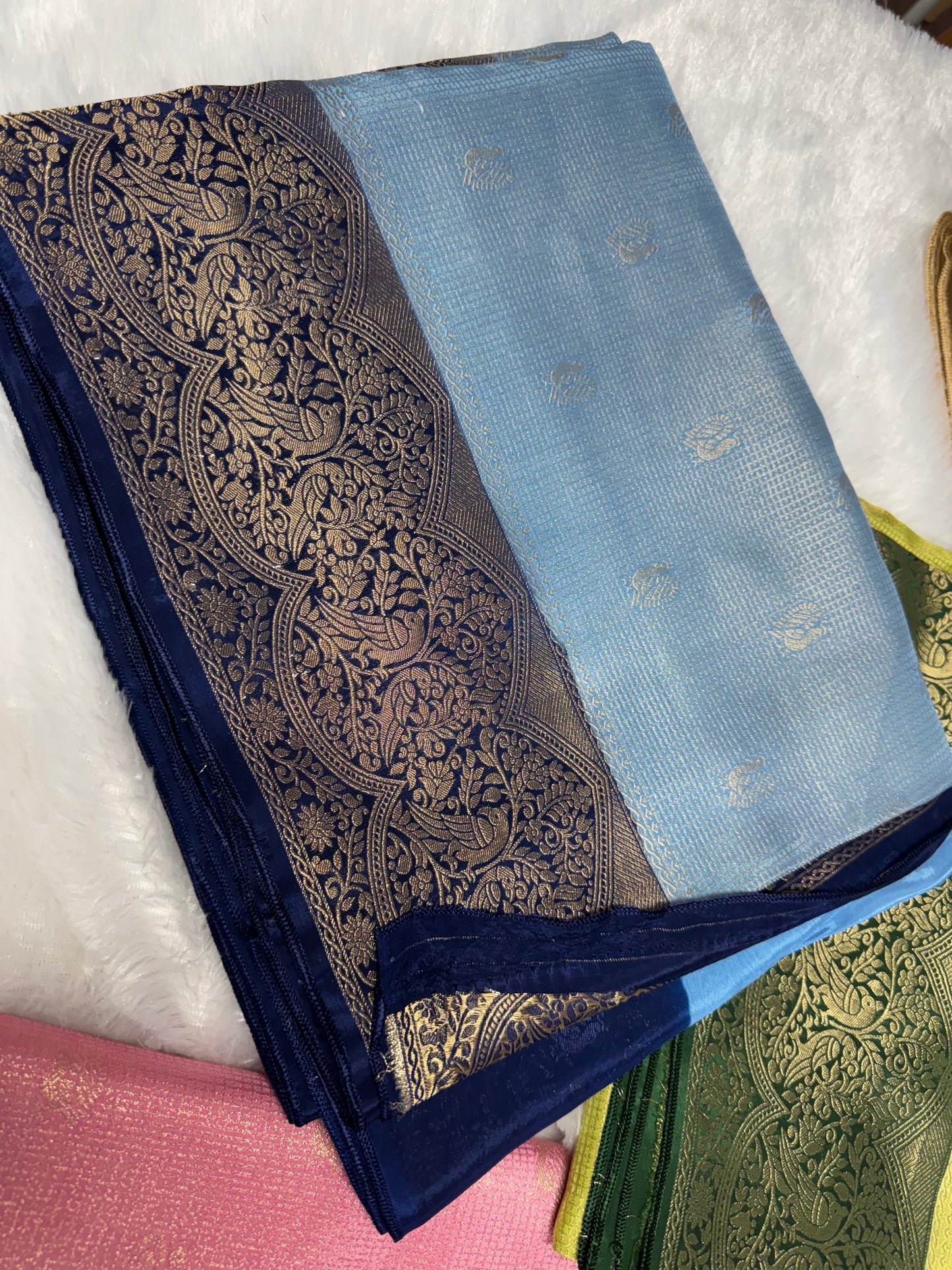 Vintage zari checks saree-SR1080F