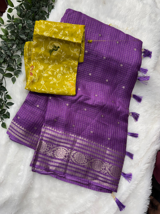 Dola silk vintage checks-SR1145A