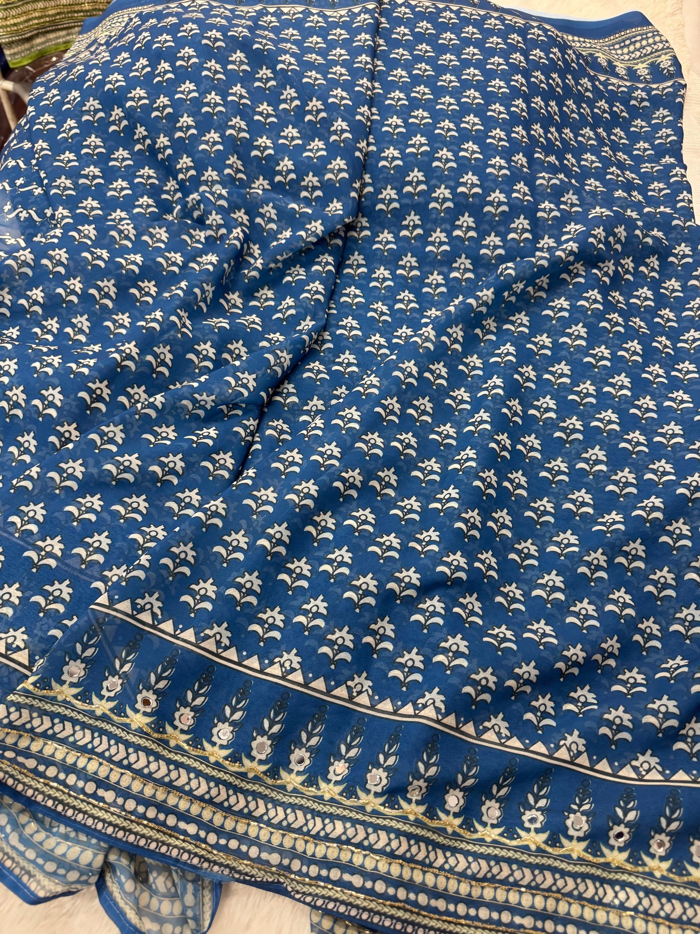 Fancy Georget work saree-SR1214A