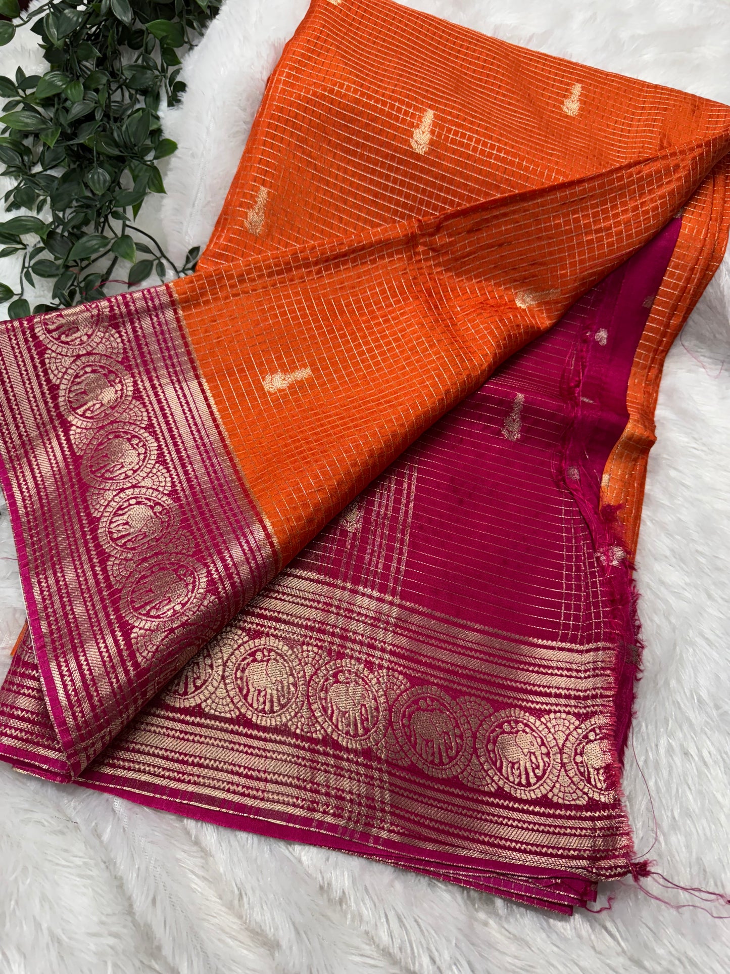 Vintage checks Mysore Georget-SR1174G
